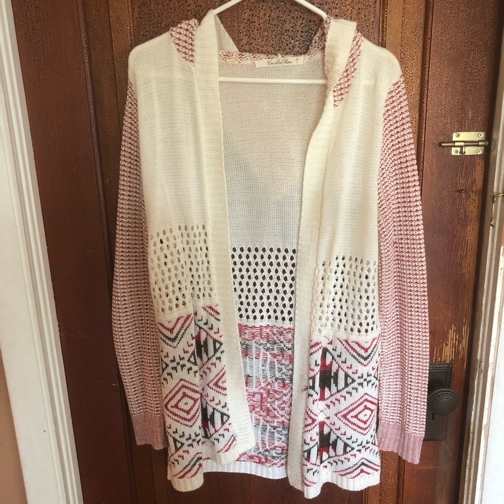 Aztec print knitted sweater